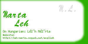 marta leh business card